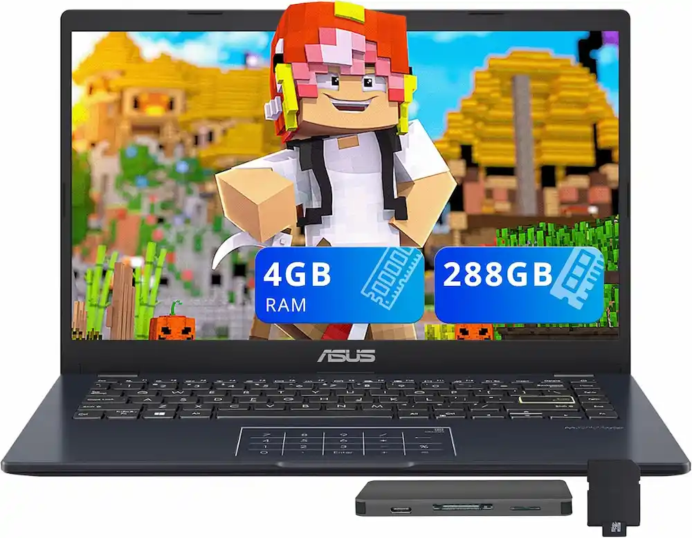 ASUS Vivobook Go 14" FHD Laptop, Intel Celeron N4500, 4GB DDR4 RAM