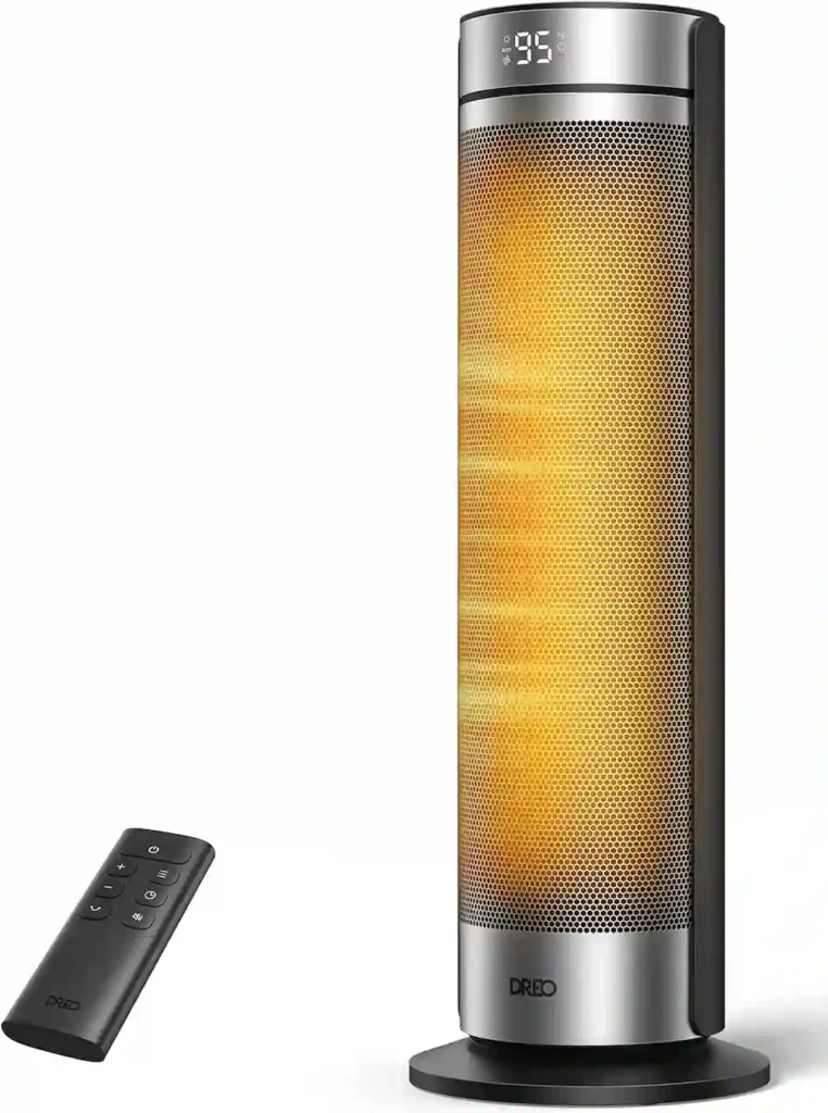 Dreo Space Heater for Large Room, 23 Inch Electric Heaters for Indoor Use, 8 Safe Protection Tower