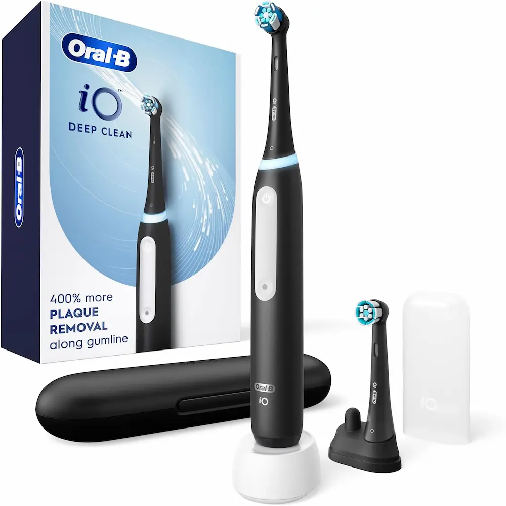 Oral-B iO Deep Clean Rechargeable Electric Powered Toothbrush, Black with iO Series 3 Limited