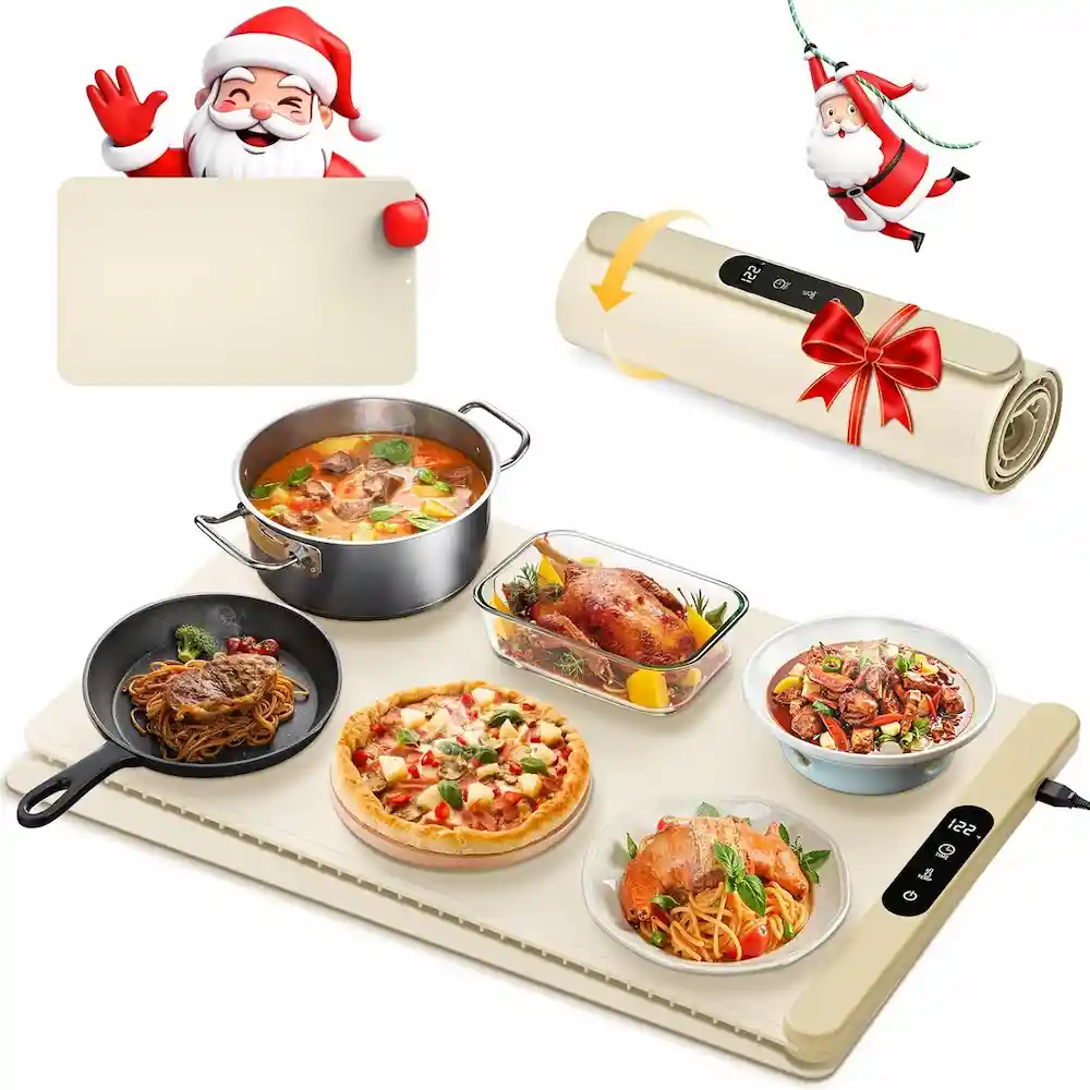 Food Warming Mat with Protective Table Mat
