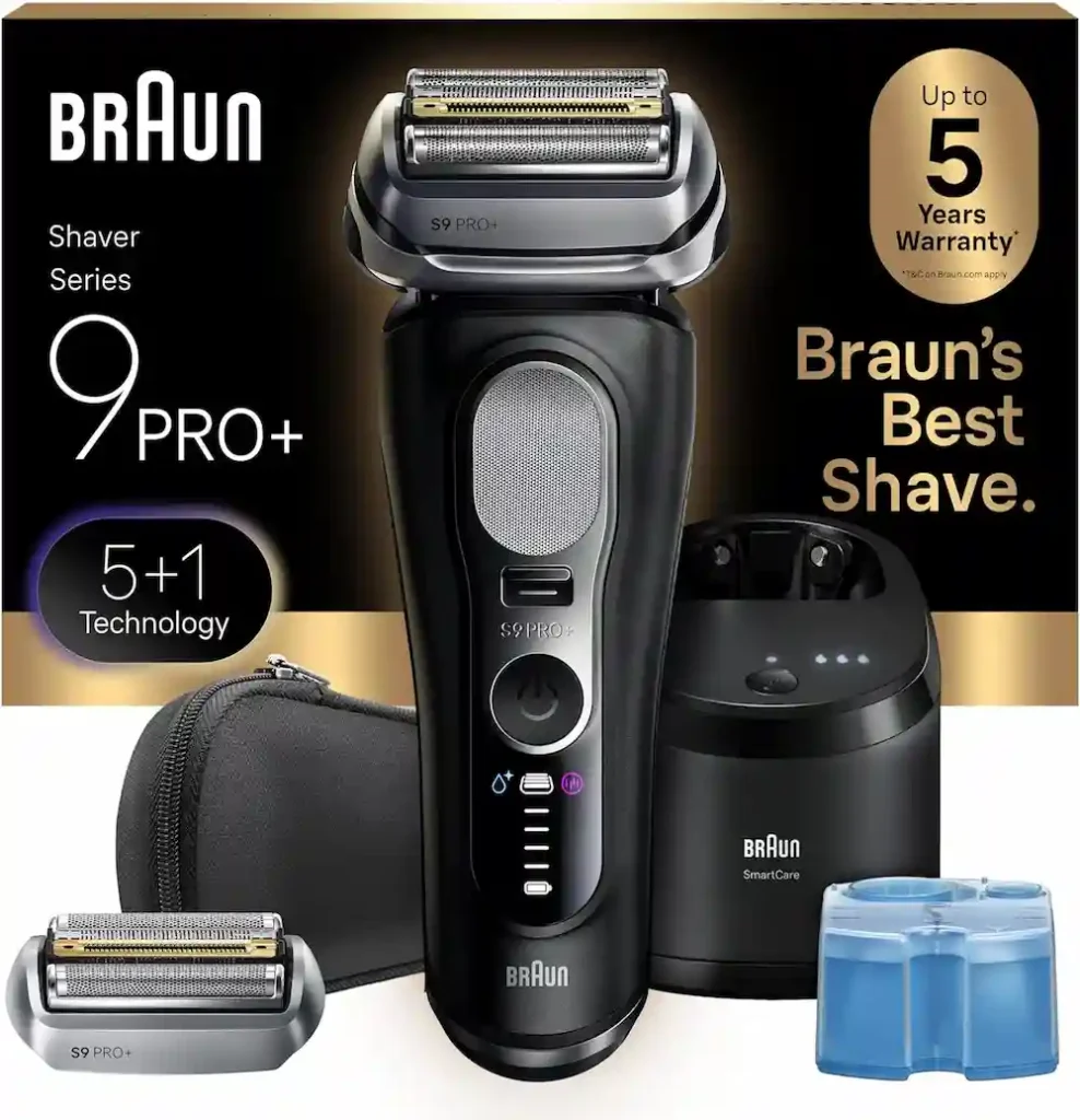 The Best Braun Series 9 PRO+ Electric Shaver: Pro SensoAdapt, 6in1 SmartCare Center, Wet & Dry Razor, 9660CCPS, Black